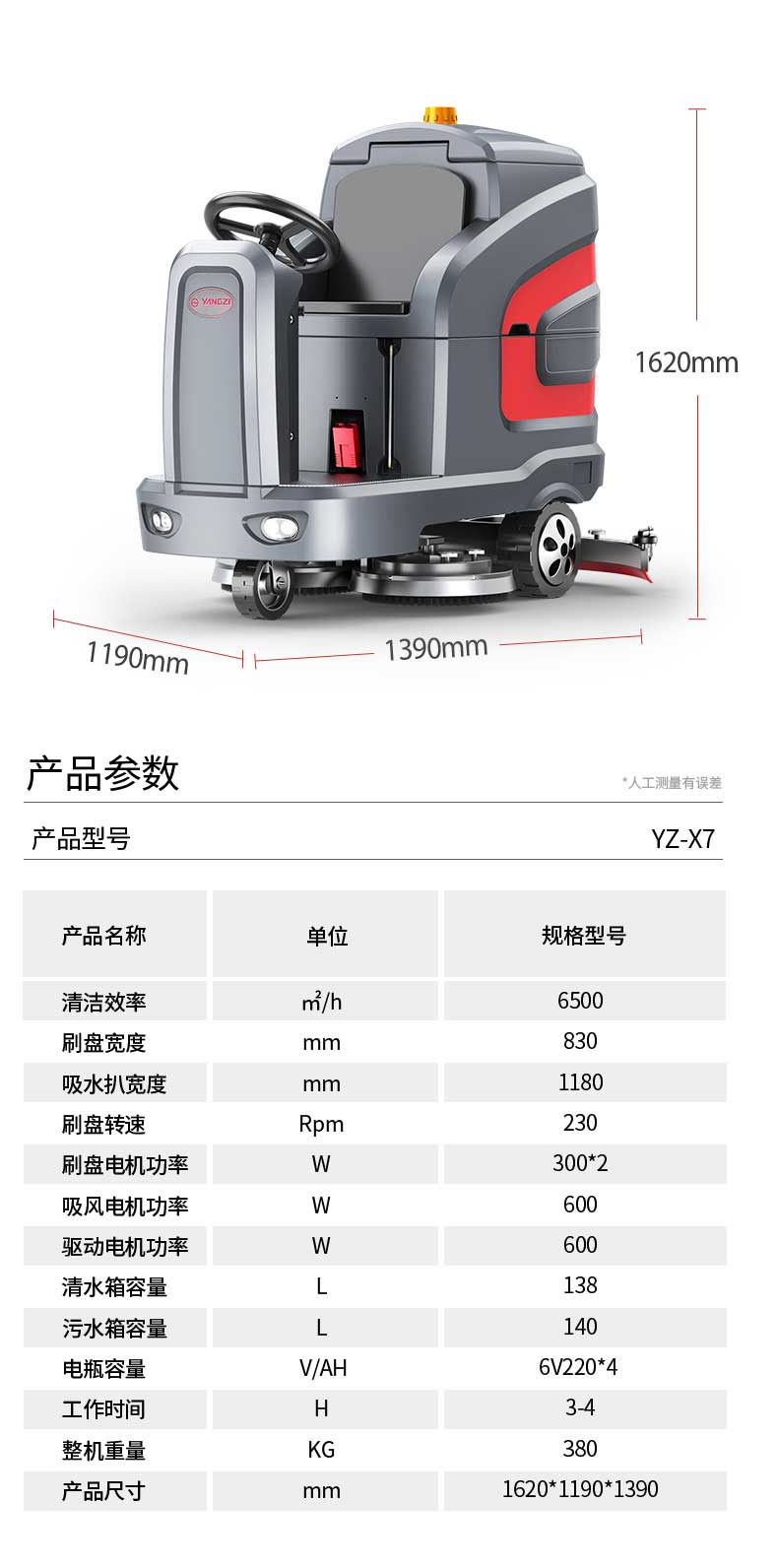 揚(yáng)子洗地車YZ-X7